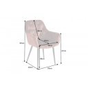 MILAN modern bársony szék - barna