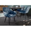 MILAN modern bársony szék - kék