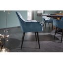 MILAN modern bársony szék - kék