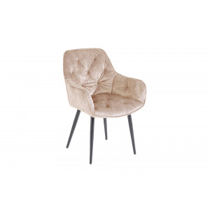 MILAN modern bársony szék - beige