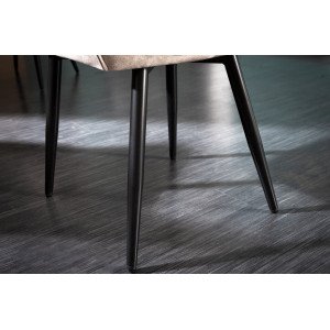 MILAN modern bársony szék - beige