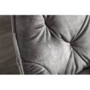 MILAN II modern bársony szék - szürke/zöld