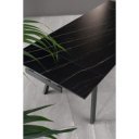 DYLAN MARBLE design bővíthető étkezőasztal - kerámia- 140-200cm - sötét márvány