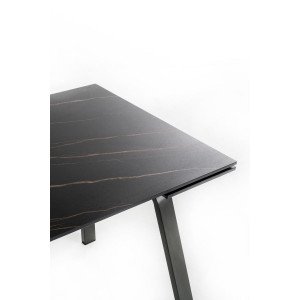 DYLAN MARBLE design bővíthető étkezőasztal - kerámia- 140-200cm - sötét márvány
