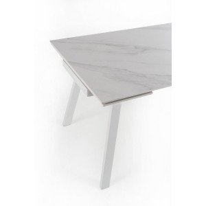 DYLAN MARBLE design bővíthető étkezőasztal - kerámia- 140-200cm - fehér márvány