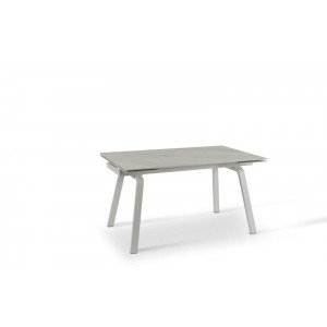 DYLAN MARBLE design bővíthető étkezőasztal - kerámia- 140-200cm - fehér márvány