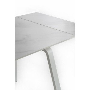 DYLAN MARBLE design bővíthető étkezőasztal - kerámia- 140-200cm - fehér márvány