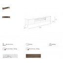 ESPERANZA II design dió TV-szekrény - 200cm
