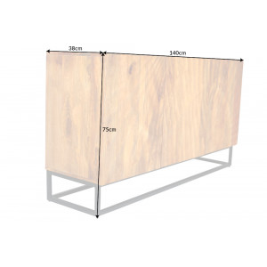 ELIXYR luxus mangófa komód - 140cm - barna