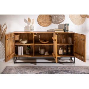 ELIXYR luxus mangófa komód - 140cm - barna