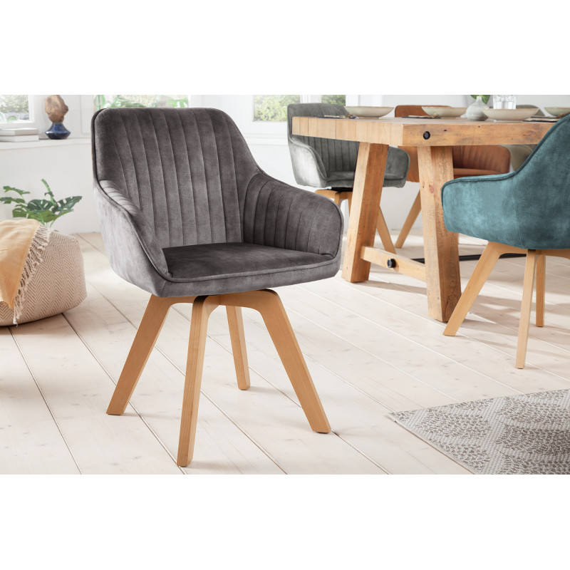 LIVORNO design forgatható szék - szürke