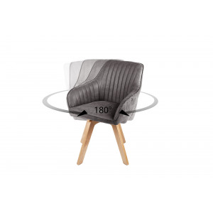 LIVORNO design forgatható szék - szürke