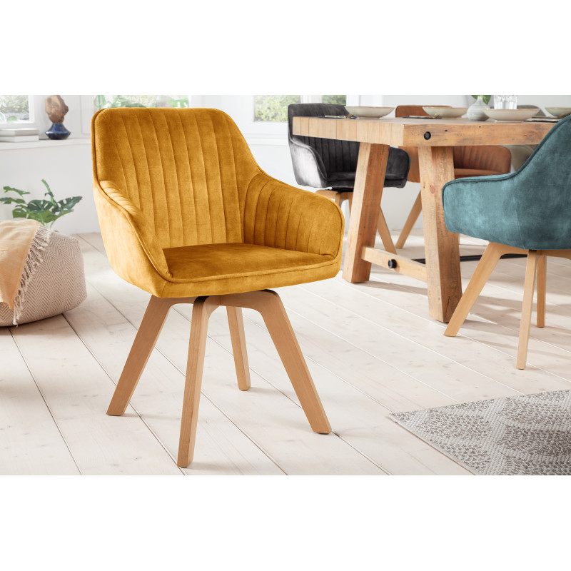 LIVORNO design forgatható szék - sárga
