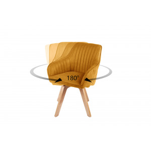 LIVORNO design forgatható szék - sárga