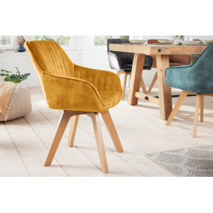 LIVORNO design forgatható szék - sárga
