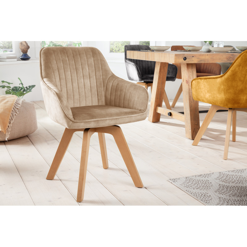 LIVORNO design forgatható szék - beige