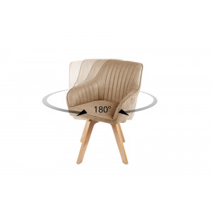 LIVORNO design forgatható szék - beige