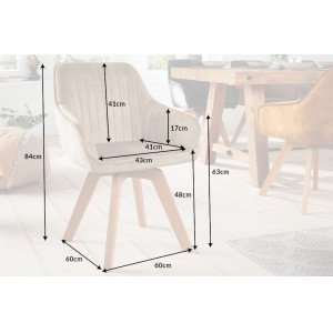 LIVORNO design forgatható szék - beige