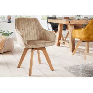 LIVORNO design forgatható szék - beige INVICTA