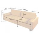 COZY VELVET design bársony kanapé - 220cm - okker