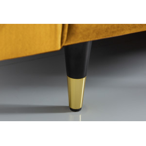 COZY VELVET design bársony kanapé - 220cm - okker