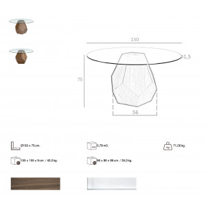 REDONDA exkluzív kerek étkezőasztal - 150cm