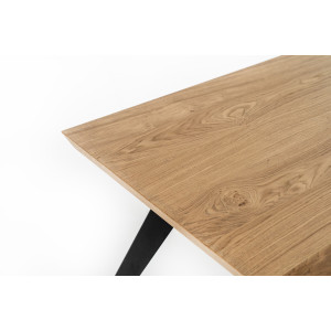 SCOTT modern étkezőasztal - tölgy/fekete - 160cm