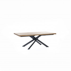 SPIKE modern étkezőasztal - tölgy/fekete - 200cm