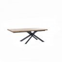 SPIKE modern bővíthető étkezőasztal - tölgy/fekete - 160-240cm