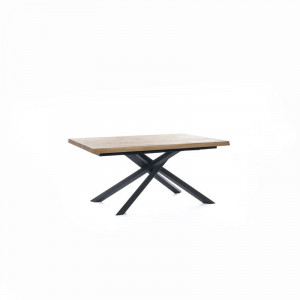 SPIKE modern bővíthető étkezőasztal - tölgy/fekete - 200-300cm
