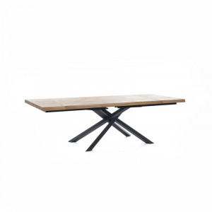 SPIKE modern bővíthető étkezőasztal - tölgy/fekete - 200-300cm