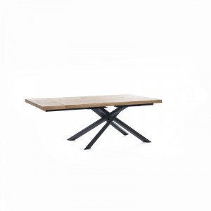 SPIKE modern bővíthető étkezőasztal - tölgy/fekete - 200-300cm