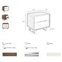 LEGANES exkluzív éjjeliszekrény