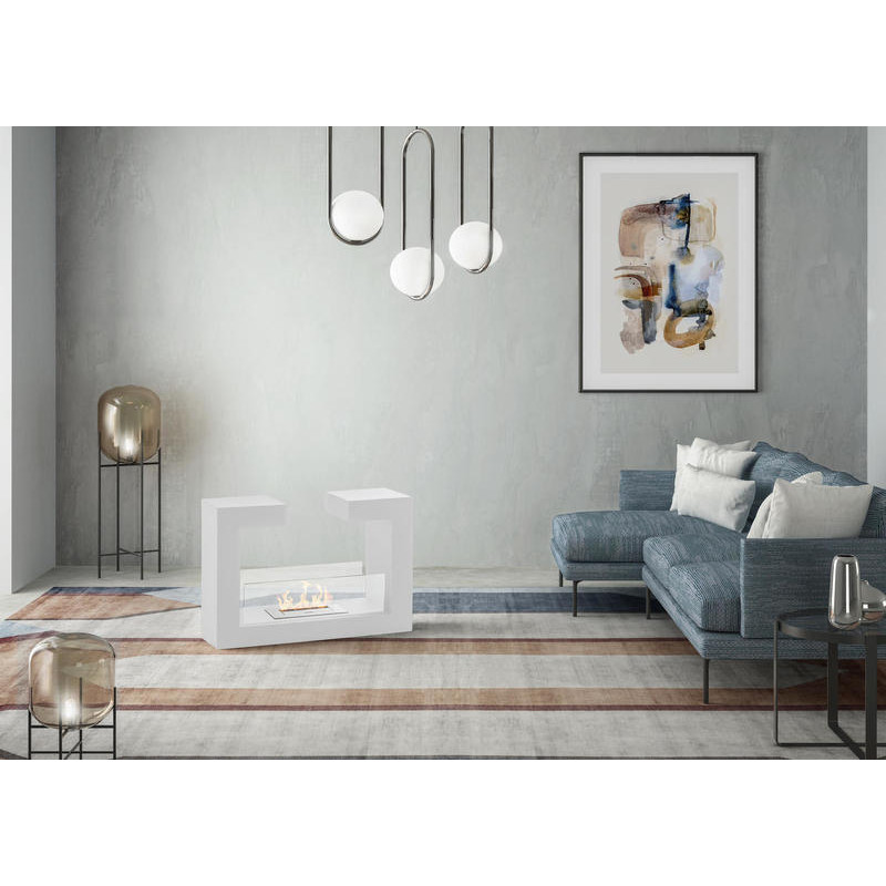 ARINA szabadon álló bioetanol kandalló - fehér