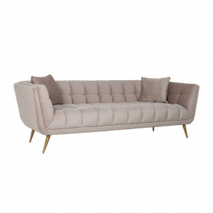 HOUXLEY design kanapé - 230cm - antracit/beige/fehér