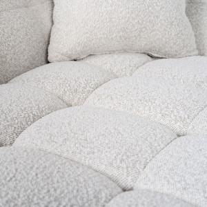HOUXLEY design kanapé - 230cm - antracit/beige/fehér