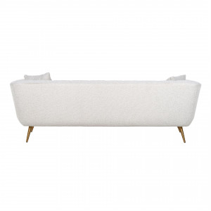 HOUXLEY design kanapé - 230cm - antracit/beige/fehér