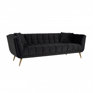 HOUXLEY design kanapé - 230cm - antracit/beige/fehér