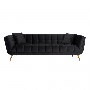HOUXLEY design kanapé - 230cm - antracit/beige/fehér
