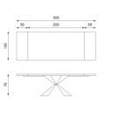 STARK modern bővíthető étkezőasztal - sötét tölgy/fekete - 200-300cm