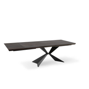 STARK modern bővíthető étkezőasztal - sötét tölgy/fekete - 160-240cm