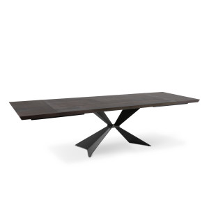 STARK modern bővíthető étkezőasztal - sötét tölgy/fekete - 160-240cm