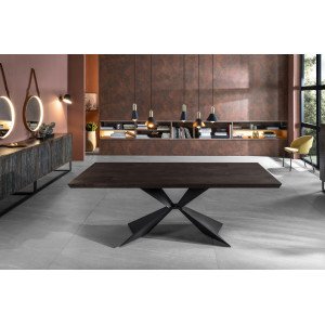 STARK modern bővíthető étkezőasztal - sötét tölgy/fekete - 160-240cm Bővíthető étkezőasztal