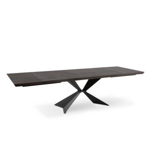 STARK modern bővíthető étkezőasztal - sötét tölgy/fekete - 160-240cm