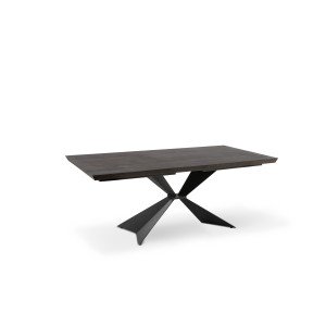 STARK modern bővíthető étkezőasztal - sötét tölgy/fekete - 160-240cm