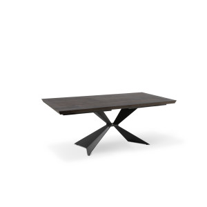 STARK modern étkezőasztal - sötét tölgy/fekete - 160cm
