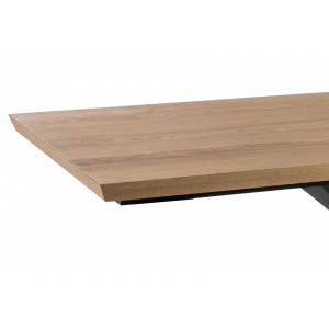 STARK modern étkezőasztal - tölgy/fekete - 160cm