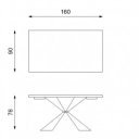 STARK modern bővíthető étkezőasztal - tölgy/fekete - 160-240cm