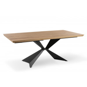 STARK modern bővíthető étkezőasztal - tölgy/fekete - 160-240cm