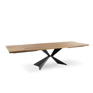 STARK modern bővíthető étkezőasztal - tölgy/fekete - 160-240cm